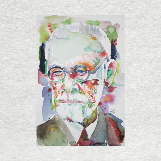 SIGMUND FREUD - watercolor portrait .6 by lautir